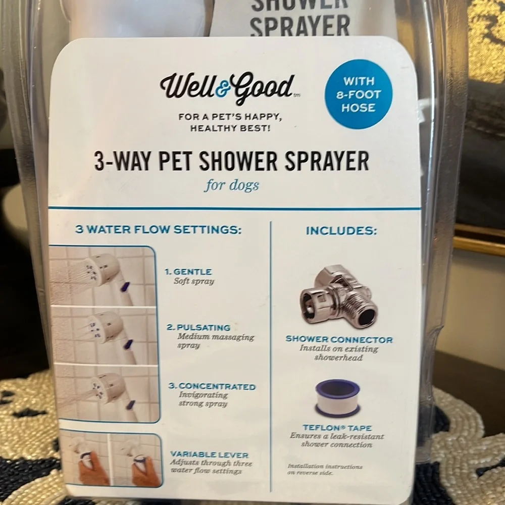 Well & Good 3-Way Pet Shower Sprayer NEW